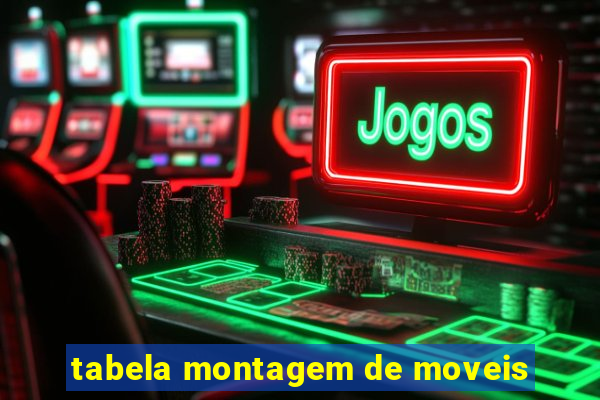 tabela montagem de moveis